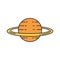 Universe saturn planet fill style icon