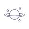 Universe saturn planet line style icon