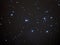 Universe stars, Pleiades opern cluster M45 in night sky