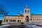 The Universidad Laboral de Gijón under clear sky