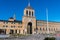 The Universidad Laboral de Gijón under clear sky