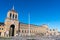 The Universidad Laboral de Gijón under clear sky