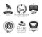 University, academy, college and school vector emblems, labels, badges