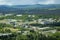 University of Alaska Fairbanks Alaska skyline. View from airplane