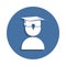 University avatar. Education icon in badge style. One of education collection icon can be used for UI UX