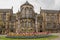 University of Glasgow,  building on Gilmorehill, Hunterian Museum, Bute Hall, Concert Hall, Visitor Centre with colorful flowers