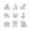 University life pixel perfect linear icons set