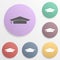 University place badge color set icon. Simple glyph, flat vector of map icons for ui and ux, website or mobile application