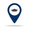 university place in blue map pin icon. Element of map point for mobile concept and web apps. Icon for website design and developme