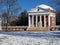 The University of Virginia in snow