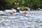 Unknown canoeist, whitewater canoeing at the Minden Wild Water Preserve.