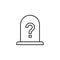 unknown, death, grave outline icon. detailed set of death illustrations icons. can be used for web, logo, mobile app, UI, UX