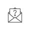 Unknown email line icon