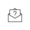 Unknown email outline icon