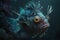 The unknown fish species of the deep oceans. Never before seen rare fish species on Ocean floor. Deep Sea Creatures. AI generative