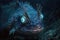 The unknown fish species of the deep oceans. Never before seen rare fish species on Ocean floor. Deep Sea Creatures. AI generative