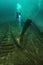 Unknown shipwreck in Lake Michigan, Great Lakes