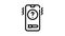 unknown telephone user call fear line icon animation