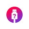 unknown usb device vector icon