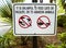 Unlawful to Feed Cats, Wildlife or Abandon Animals Sign