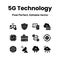 Unleash creativity with our 5G network icons empower your visuals with sleek and modern icons