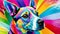 Unleash the Fun National Dog Appreciation Day Comes Alive with a Vibrant Spray Art Dog Har.AI Generated