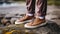 Unleash Your Casual Style with Outdoor Men\\\'s Sneakers. Generative AI