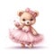 Unleash your Ä±magination with a vibrant ballerina teddy bear