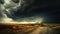 Unleashing Nature\\\'s Fury: Dark Moody Storm Clouds and Ominous Weather Warning