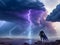 Unleashing Nature\\\'s Fury: Futuristic Storm and Thunder Renderings