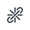 unlink icon vector from user interface concept. Thin line illustration of unlink editable stroke. unlink linear sign for use on