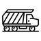 Unloading tipper icon, outline style