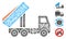 Unloading Tipper Web Vector Mesh Illustration