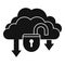 Unlock data cloud icon, simple style