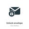 Unlock envelope vector icon on white background. Flat vector unlock envelope icon symbol sign from modern user interface