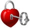 Unlock heart with a silver key