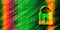 Unlock icon abstract premium green banner background colorful pattern bright texture