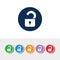Unlock icon colorfull Illustration Design Icon Product Label