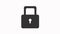 Unlock icon - White Padlock sign - animated cartoon unlock animation.