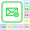 Unlock mail vivid colored flat icons