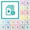 Unlock playlist flat color icons with quadrant frames