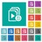 Unlock playlist square flat multi colored icons