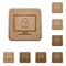 Unlock screen wooden buttons