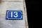 Unlucky house number thirteen.