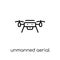 Unmanned aerial vehicle icon. Trendy modern flat linear vector U