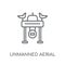 Unmanned aerial vehicle linear icon. Modern outline Unmanned aer