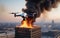 Unmanned surveillance drone equipped with a camera for firefighting