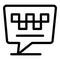 Unmanned taxi chat icon, outline style