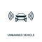 Unmanned Vehicle icon. Premium style design from future technology icons collection. Pixel perfect Unmanned Vehicle icon