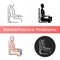 Unnatural sitting position icon